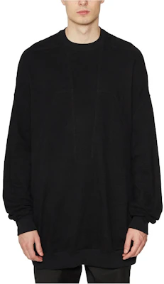 Rick Owens Black Oversized Crewneck Long Sleeve Sweatshirt RU02C7278BG-09 Buy Rick Owens Black Oversized Crewneck Long Sleeve Sweatshirt RU02C7278BG-09