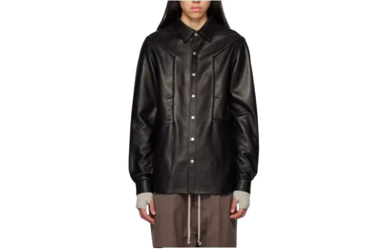 Rick Owens Black Single-Breasted Long-Sleeve Jacket RU01C4727LC-09