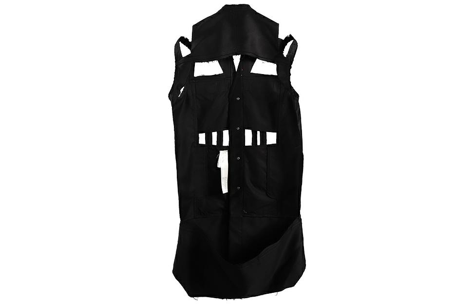 Rick Owens Black Single-Breasted Sleeveless Jacket 1421058M14030