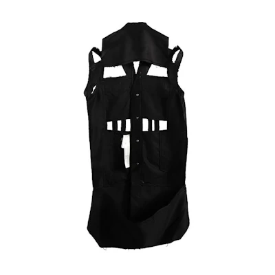 Rick Owens Black Single-Breasted Sleeveless Jacket 1421058M14030
