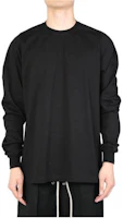Rick Owens Black Solid Color Crewneck Pullover Long-Sleeve Sweatshirt RU02D6277BA-09 Rick Owens Black Solid Color Crewneck Pullover Long-Sleeve Sweatshirt RU02D6277BA-09