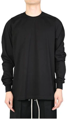 Rick Owens Black Solid Color Crewneck Pullover Long-Sleeve Sweatshirt RU02D6277BA-09 Buy Rick Owens Black Solid Color Crewneck Pullover Long-Sleeve Sweatshirt RU02D6277BA-09