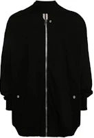 Rick Owens Black Solid Color Zip-Up Bomber Jacket RU01D3243BA-09 Rick Owens Black Solid Color Zip-Up Bomber Jacket RU01D3243BA-09