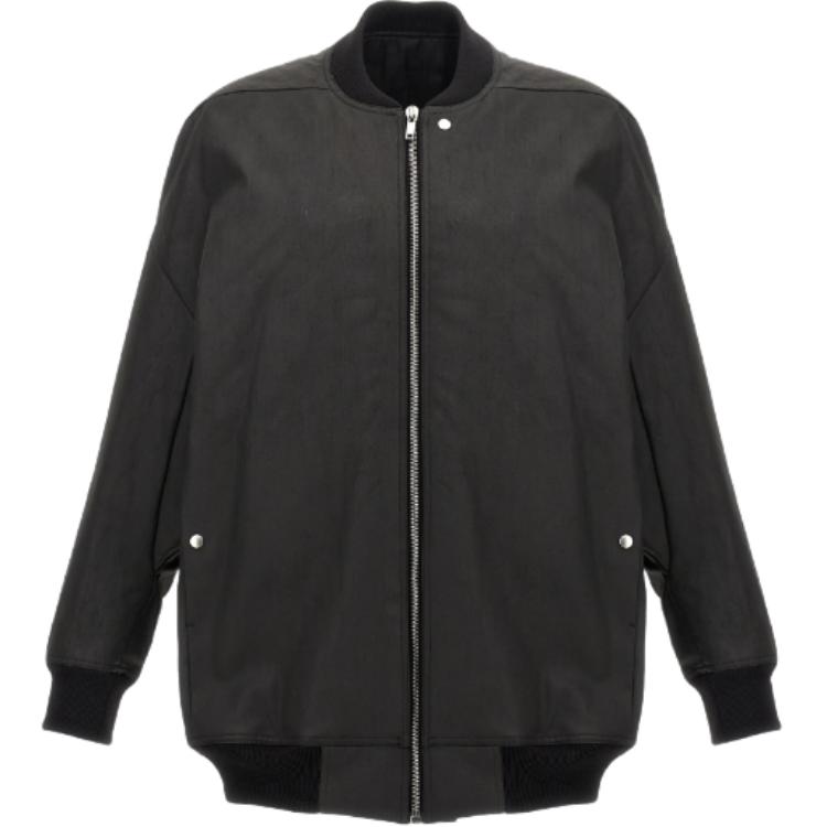Rick Owens Black Solid Color Zip-Up Jacket RU02D6795SMT-09