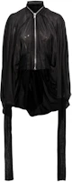 Rick Owens Black Solid Zip-Up Crewneck Jacket RR01D3708SHMR-09 Rick Owens Black Solid Zip-Up Crewneck Jacket RR01D3708SHMR-09