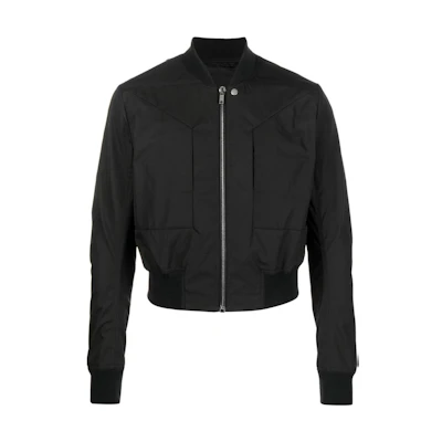 Rick Owens Black Zip-Up Baseball Collar Jacket RU01C4797TF