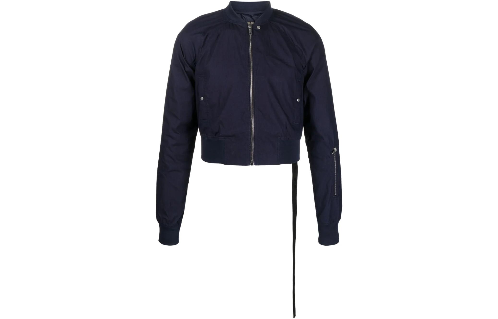 Rick Owens Blue Plain Short Long-Sleeve Jacket DS01C6739IP