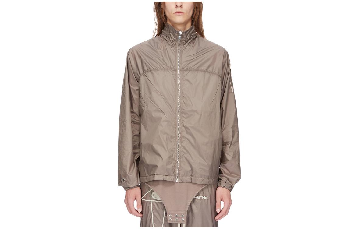 Rick Owens Brown Loose Fit Zip-Up High-Neck Jacket for Men CM02C9220CHNY-34