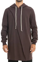 Rick Owens Brown Solid Color Drawstring Hoodie Long Sleeve RU20S728464 Rick Owens Brown Solid Color Drawstring Hoodie Long Sleeve RU20S728464