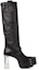 Order Rick Owens But Tinggi Kulit Anak Lembu 'Wax Matte Black' RU02B2827LCGGR-990