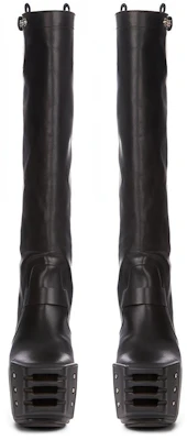 Rick Owens Sepatu Boots Kulit Tinggi 'Wax Matte Black' RU02B2827LCGGR-990 Lookbook Rick Owens Sepatu Boots Kulit Tinggi 'Wax Matte Black' RU02B2827LCGGR-990