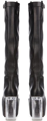 Rick Owens Calf Leather High-Top Boots 'Wax Matte Black' RU02B2827LCGGR-990 Shop Rick Owens Calf Leather High-Top Boots 'Wax Matte Black' RU02B2827LCGGR-990
