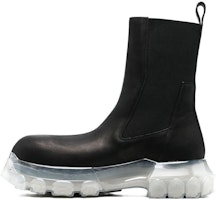 Rick Owens Calfskin Round Toe Ankle Chelsea Boots 'Black' RU01C4881LWN0-90 Rick Owens Calfskin Round Toe Ankle Chelsea Boots 'Black' RU01C4881LWN0-90