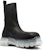 Rick Owens But Chelsea Kulit Anak Lembu Hujung Bulat 'Hitam' RU01C4881LWN0-90