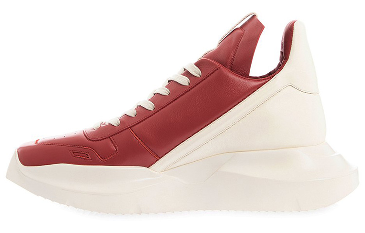 W) リック・オウエンス ジオバスケット 赤白ハイカット RP01B4894LPO