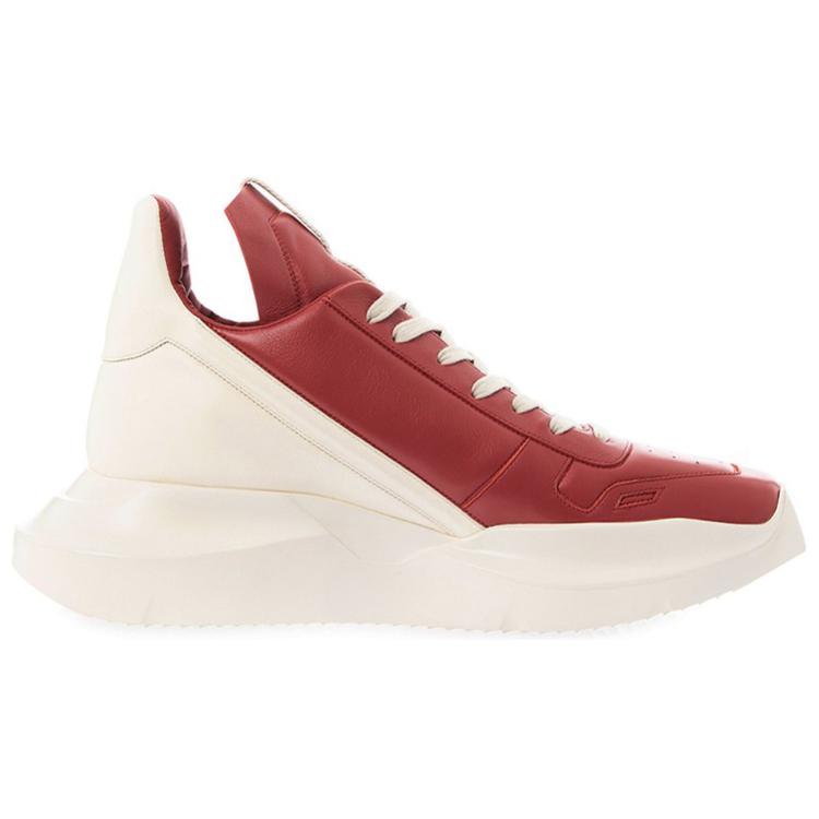Rick Owens Calfskin Sneakers 'Red' 圖 2