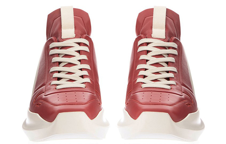 Rick Owens Calfskin Sneakers 'Red' 圖 3