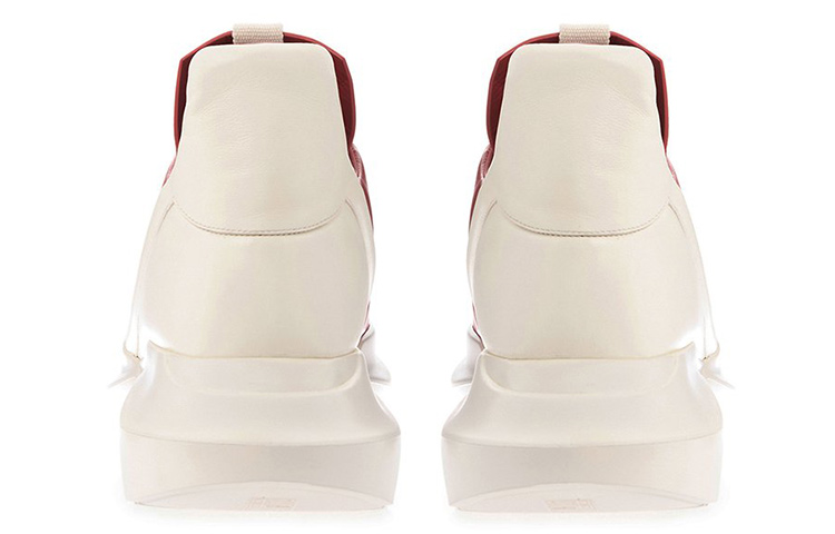 Rick Owens Calfskin Sneakers 'Red' 圖 4