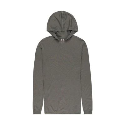Rick Owens Casual Solid Color Hoodie Long Sleeve - Dark Gray RU01C462355MOSS