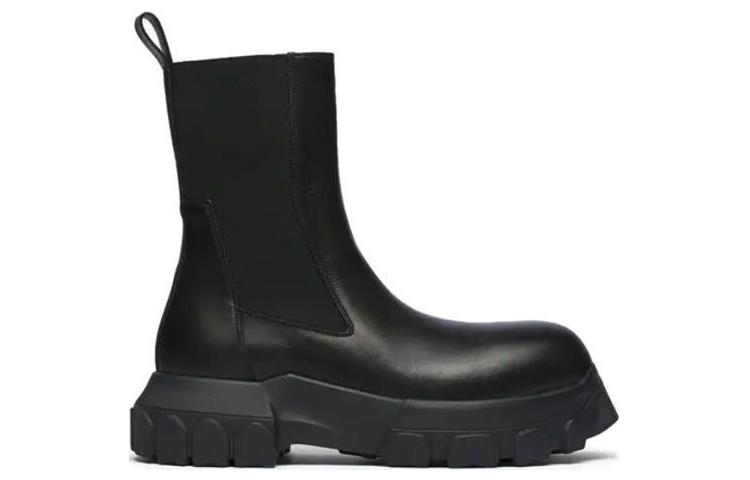 Rick Owens Chelsea Boot 'Black Leather' 圖 2