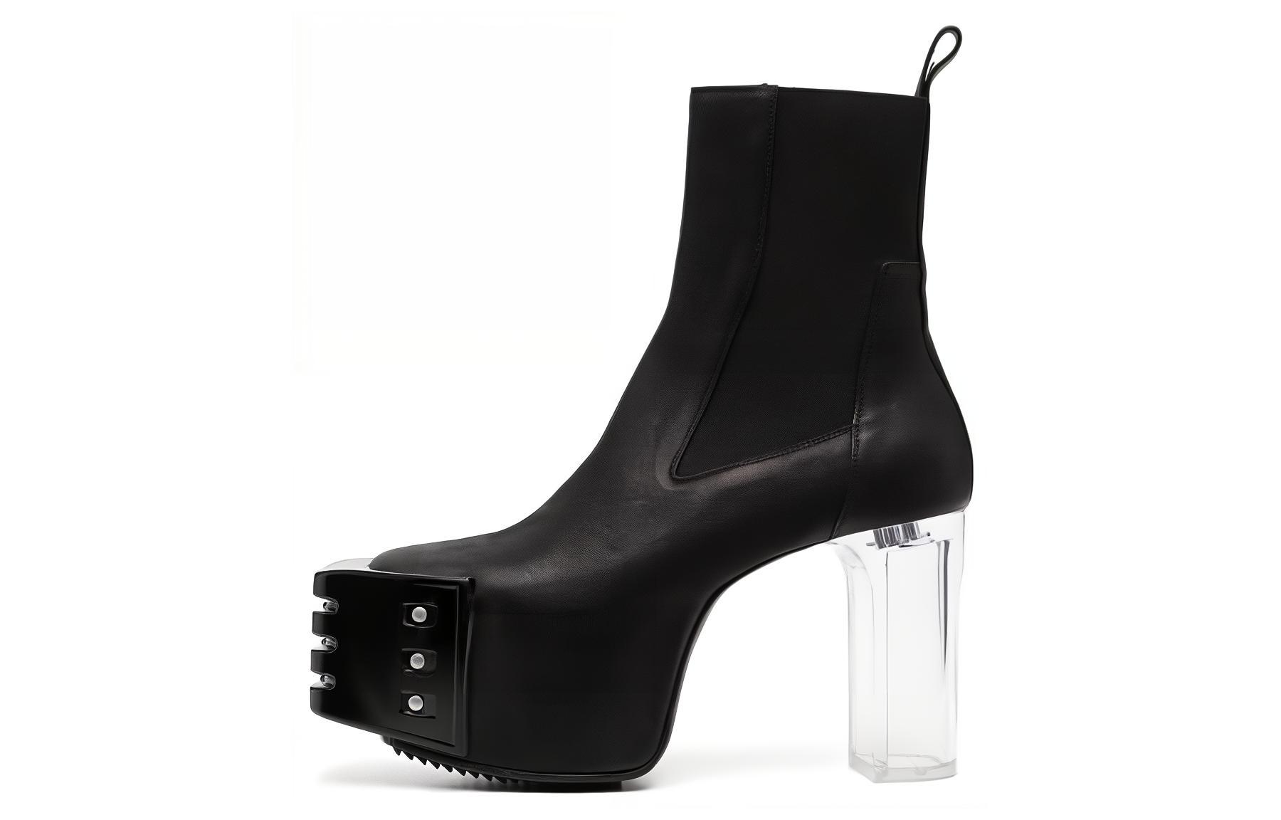 Rick Owens Chelsea Boot 'Black Leather'