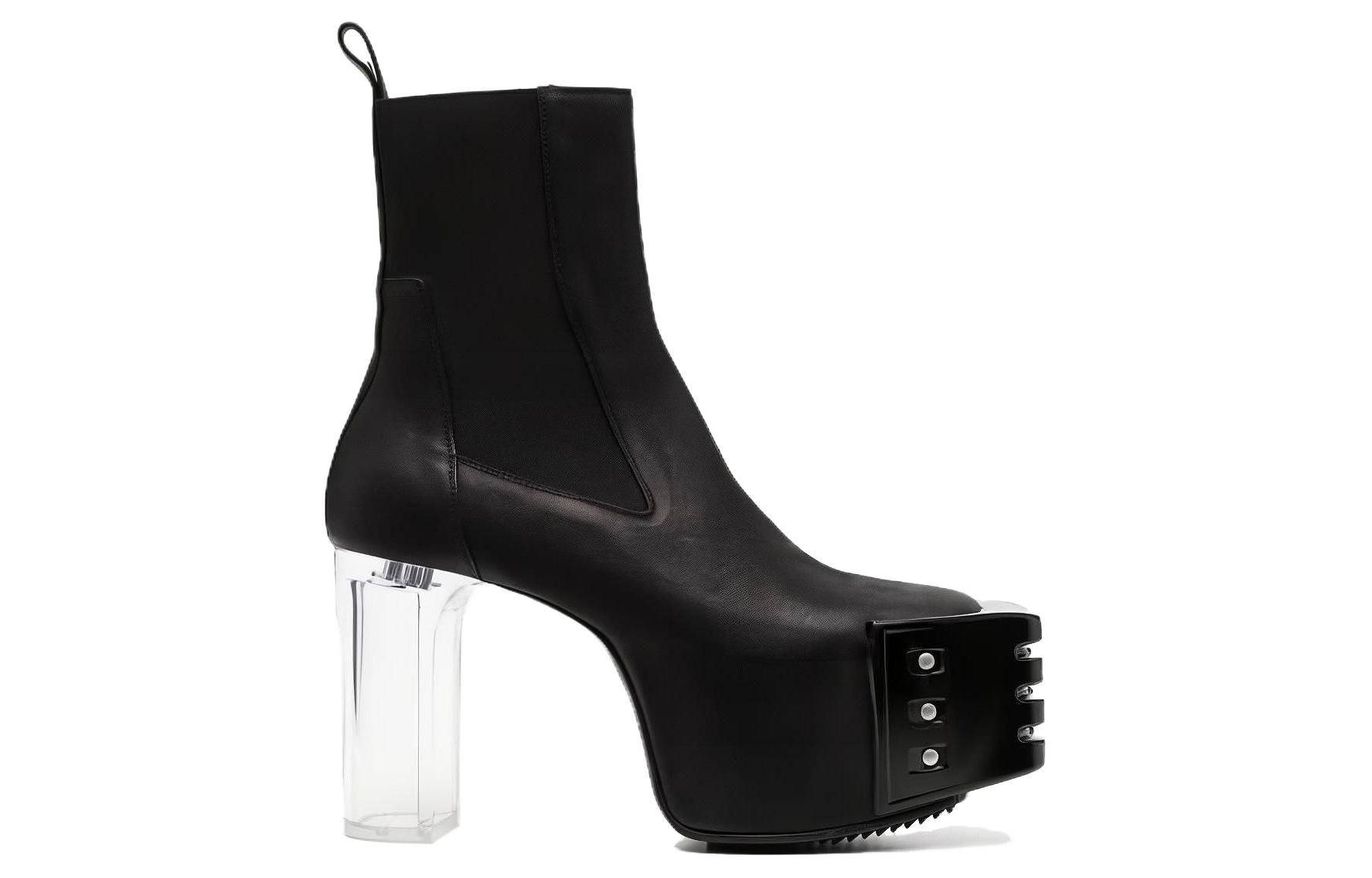 Rick Owens Chelsea Boot 'Black Leather' 圖 2
