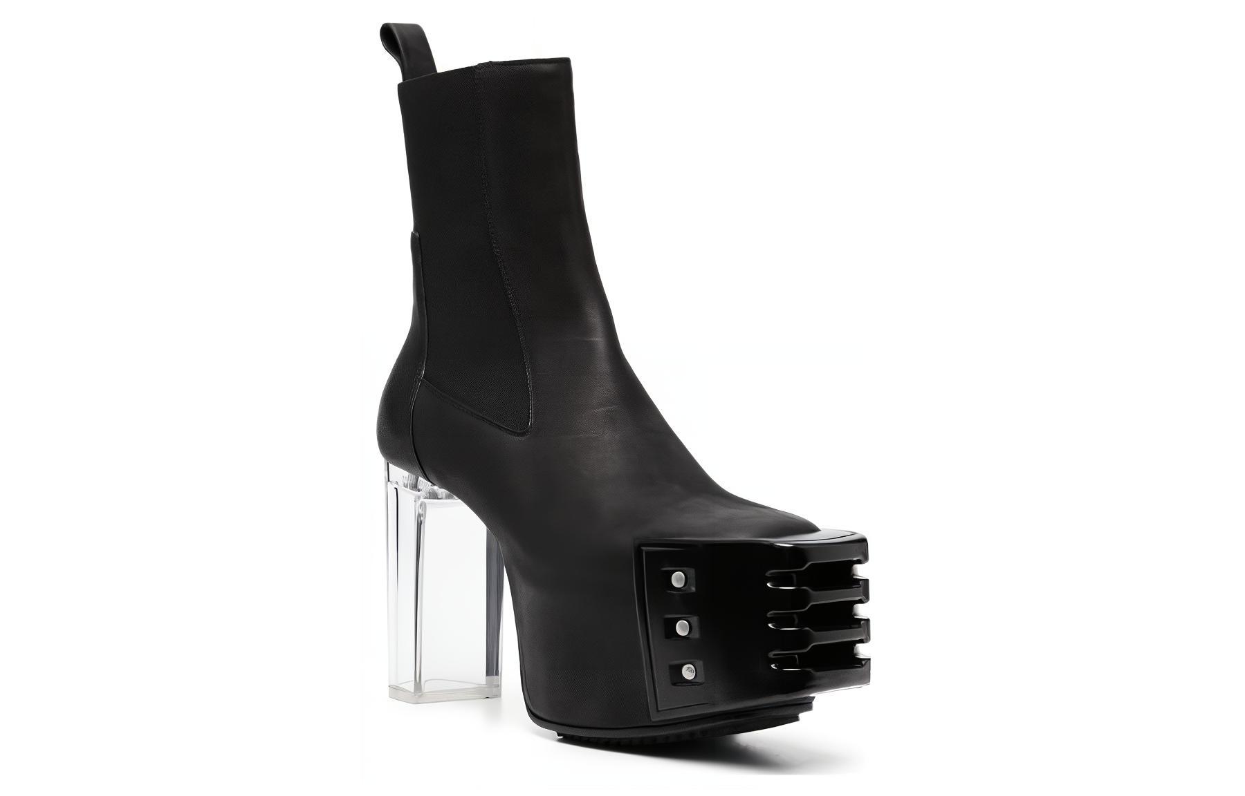 Rick Owens Chelsea Boot 'Black Leather' 圖 3