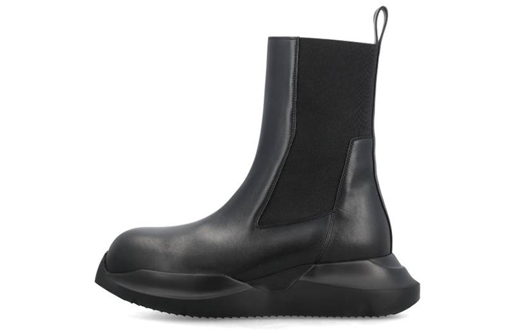 Rick Owens Chelsea Boot 'Black Leather Slip-On'