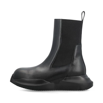 Rick Owens Chelsea Boot 'Black Leather Slip-On'