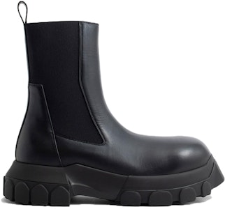 RICK OWENS/RO 皮革圓頭套穿短筒切爾西靴 男款 黑色 Order RICK OWENS/RO 皮革圓頭套穿短筒切爾西靴 男款 黑色