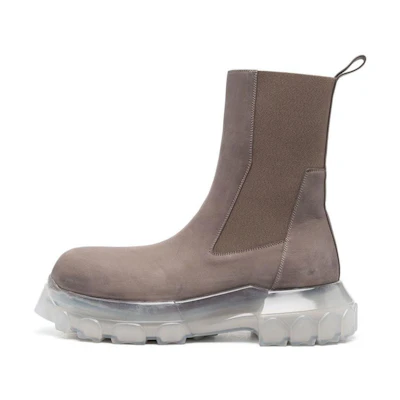 Rick Owens Chelsea Boot 'Grey Suede Slip-On'