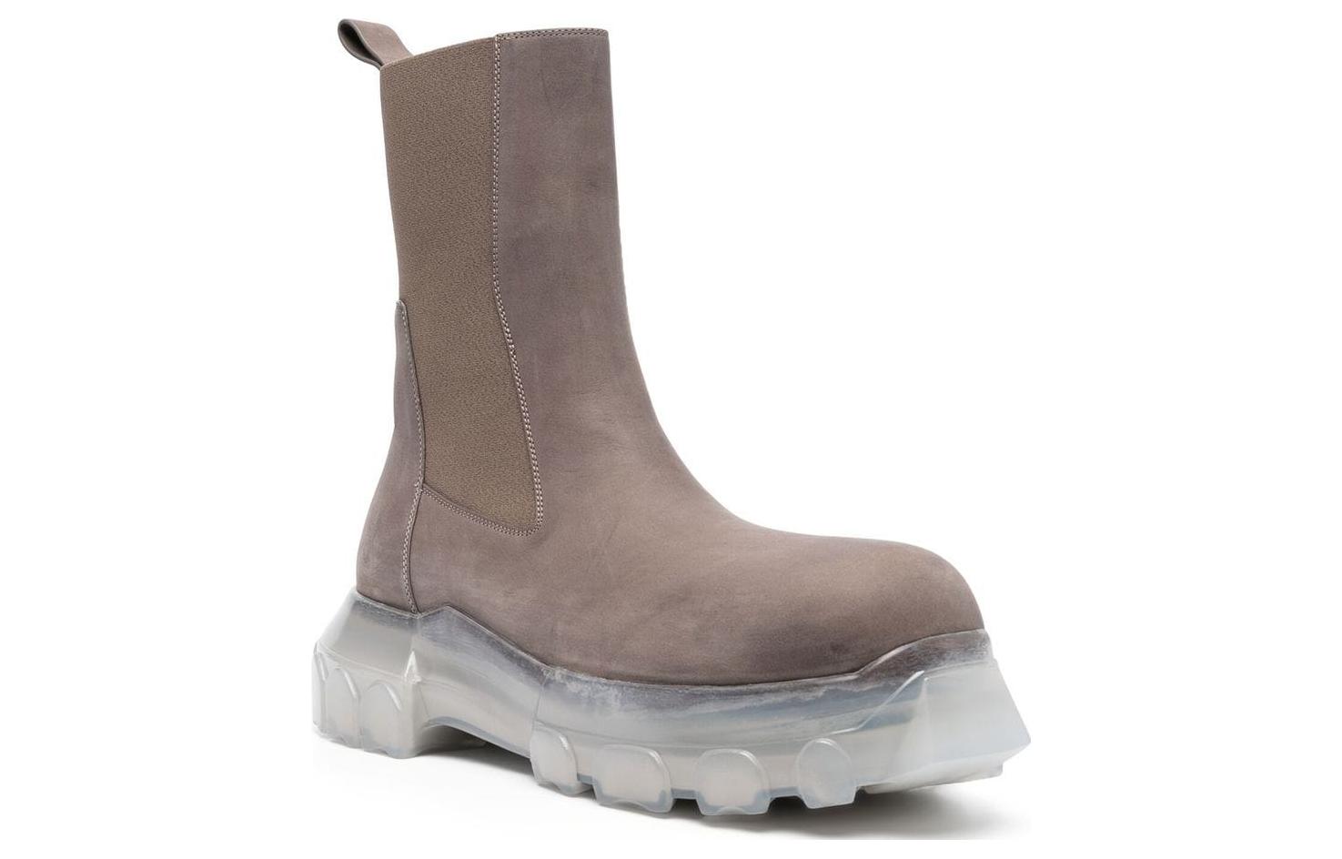 Rick Owens Chelsea Boot 'Grey Suede Slip-On' 圖 4