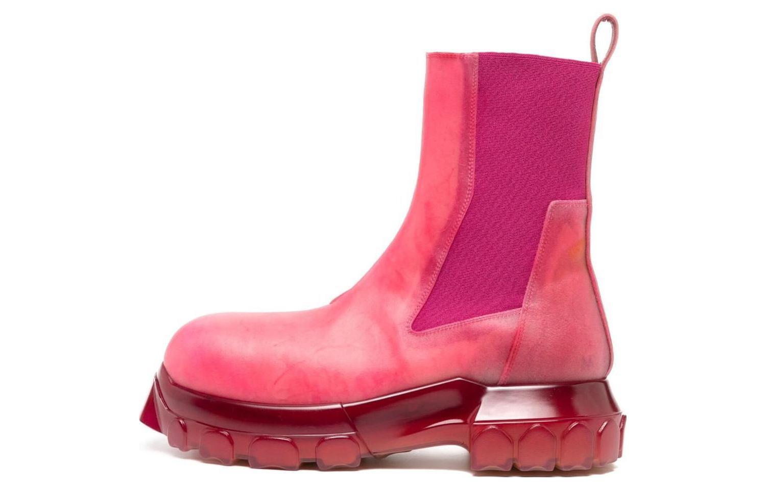 Buy Rick Owens 粉色切尔西靴 RU01C4881LCTBI-1330