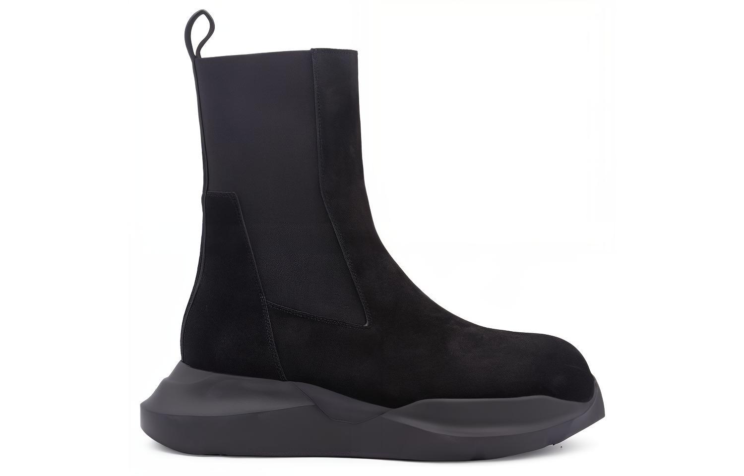 Rick Owens Chelsea Boots 'Velvet Black' 圖 2