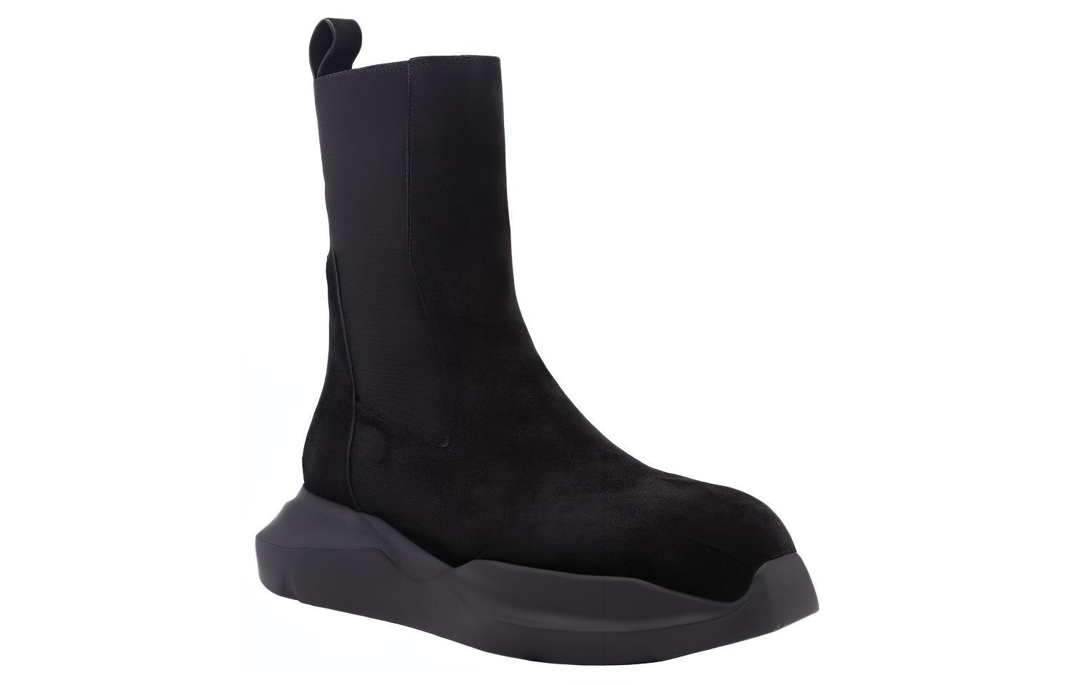 Rick Owens Chelsea Boots 'Velvet Black' 圖 3