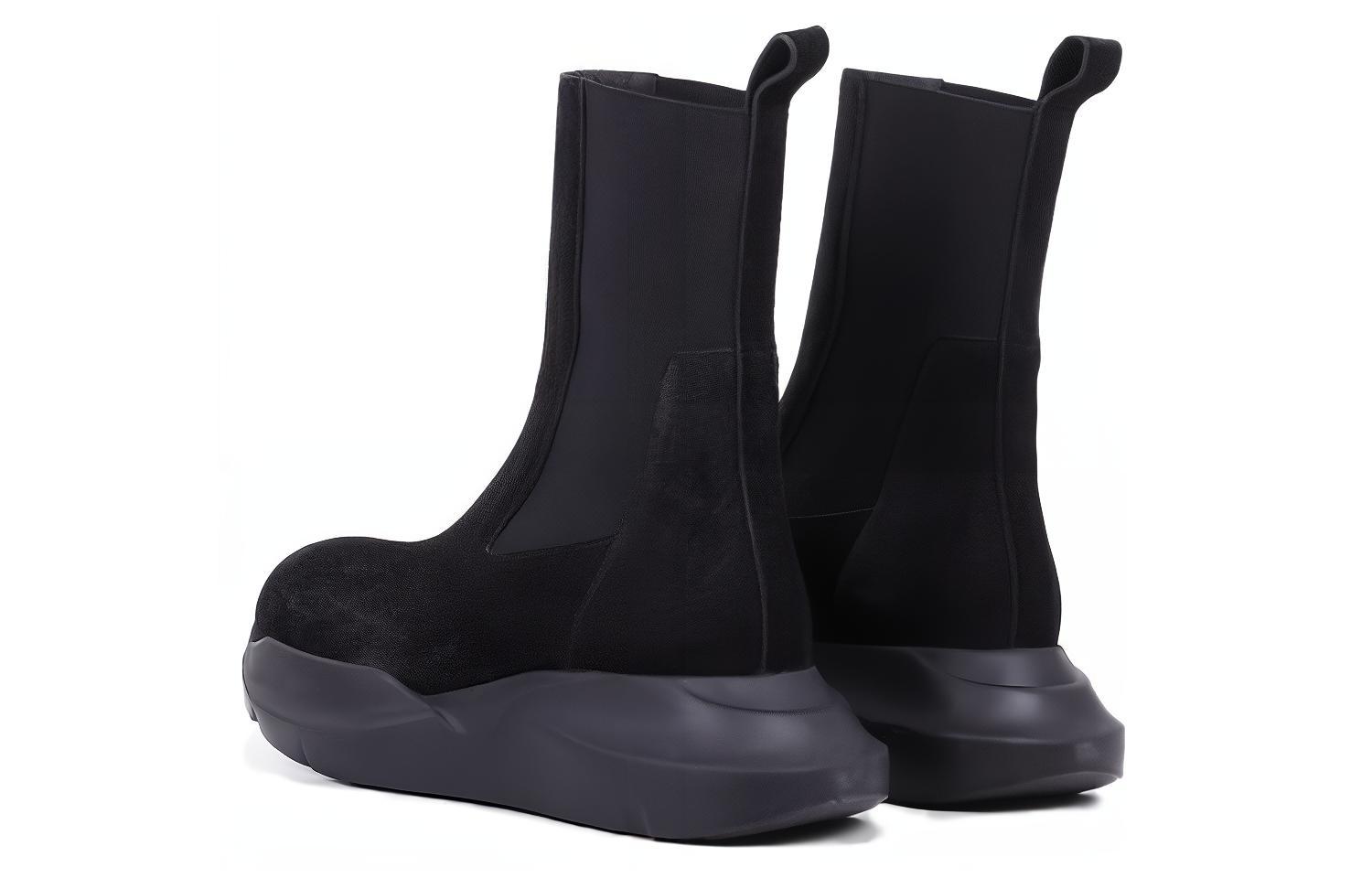 Rick Owens Chelsea Boots 'Velvet Black' 圖 5