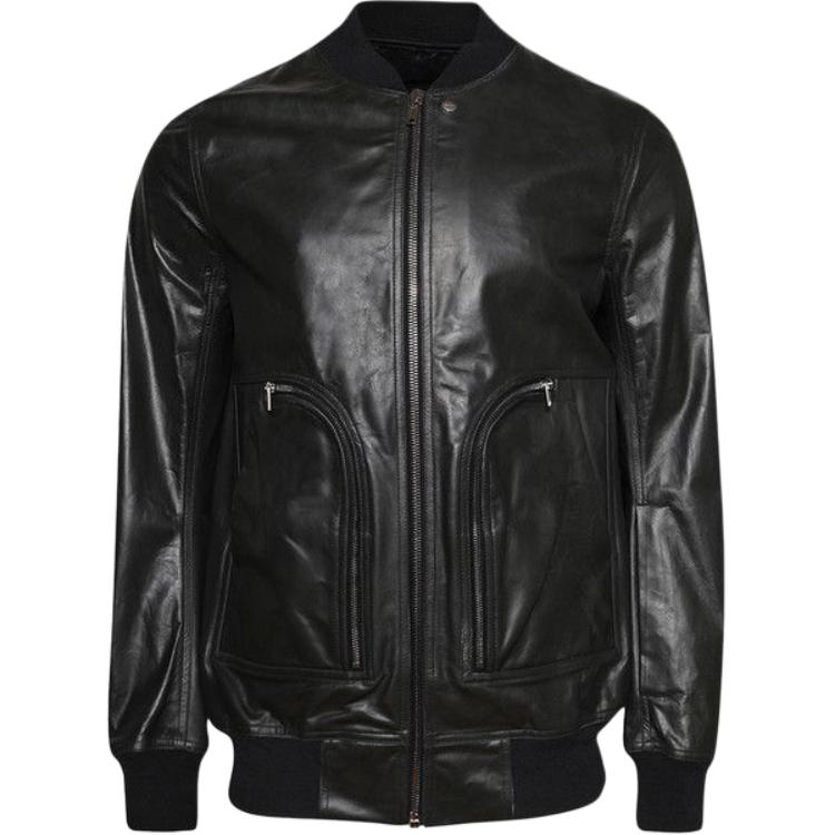 Rick Owens Classic Retro Design Jacket Unisex Black RU01E5771 LTP 09