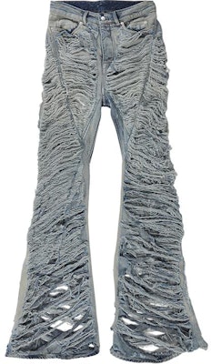 リックオウエンス ディストレスト フレア デニム ジーンズ パールグレー RR02C7315DMPSH98 Buy リックオウエンス ディストレスト フレア デニム ジーンズ パールグレー RR02C7315DMPSH98