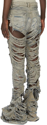 リックオウエンス ディストレスト フレア デニム ジーンズ パールグレー RR02C7315DMPSH98 Purchase リックオウエンス ディストレスト フレア デニム ジーンズ パールグレー RR02C7315DMPSH98