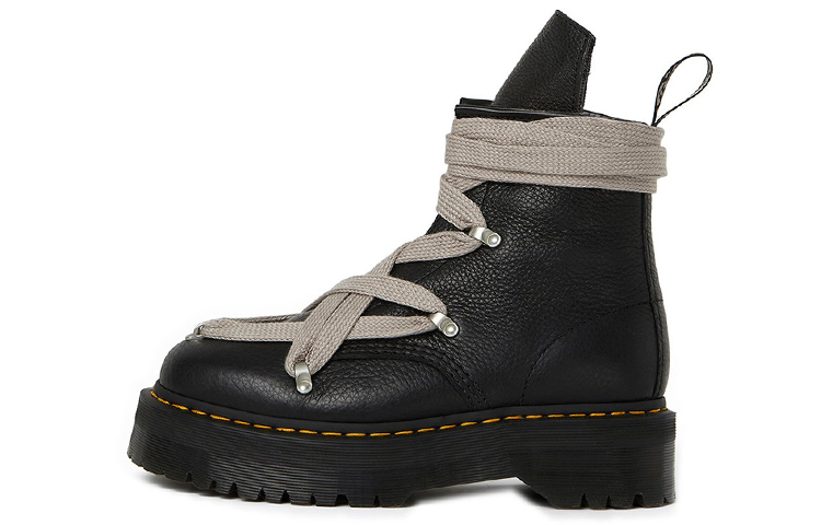 Rick Owens Dr. Martens 1460 Quad Leather Sole Pentagram Jumbo Lace Boot 'Black'