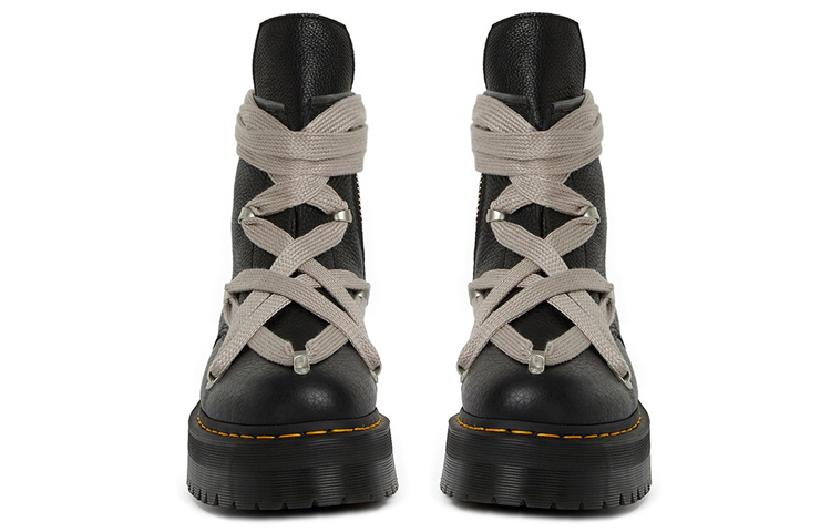 Rick Owens Dr. Martens 1460 Quad Leather Sole Pentagram Jumbo Lace Boot 'Black' 圖 3