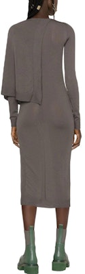 RICK OWENS Draped Long Sleeve Solid Dress Mist Gray. RO02B6692M34 Shop RICK OWENS Draped Long Sleeve Solid Dress Mist Gray. RO02B6692M34