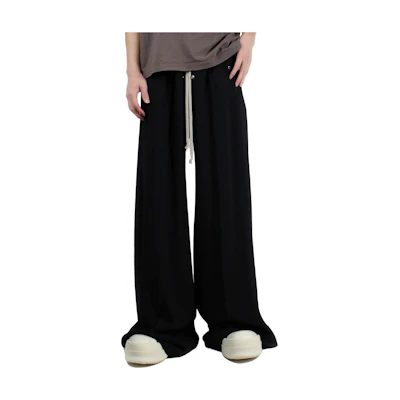 RICK OWENS Drawstring Loose Fit Casual Pants Unisex Black RU02C7366HY-09