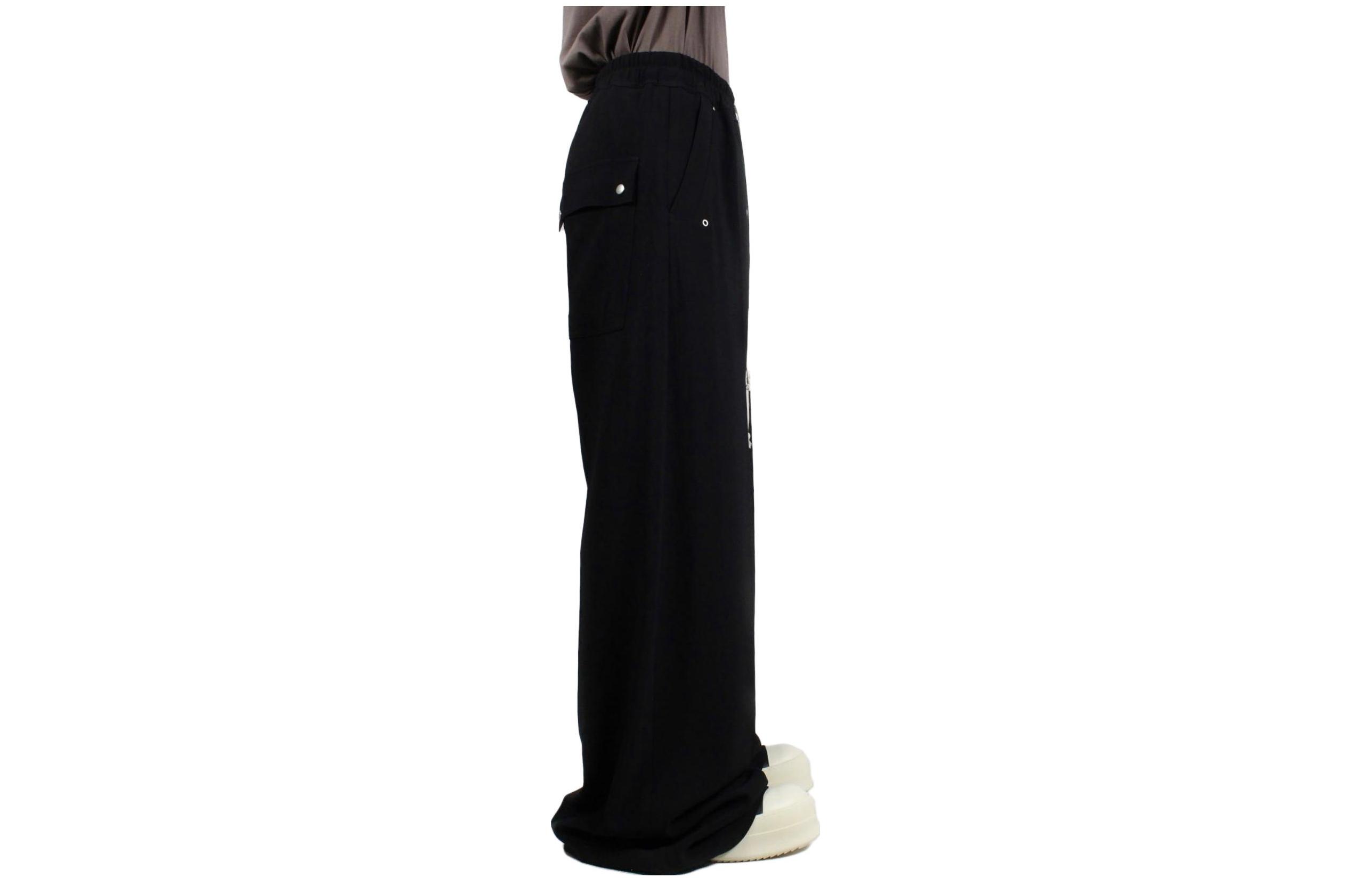 Purchase RICK OWENS 抽繩寬鬆休閒褲 男女款 黑色 RU02C7366HY-09