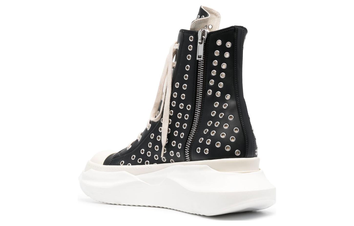 Lookbook 瑞克·歐文斯 (Rick Owens) DRKSHDW 抽象 防滑耐磨 高筒 板鞋 男款 黑色