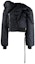 Order Rick Owens DRKSHDW Jaket Hitam Zip Asimetris Katun. DU02C5775BR