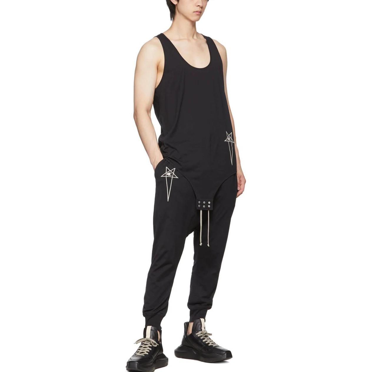 Purchase Rick Owens DRKSHDW Celana Jogger Hitam Logo Print. CM02C9244CHJEG09