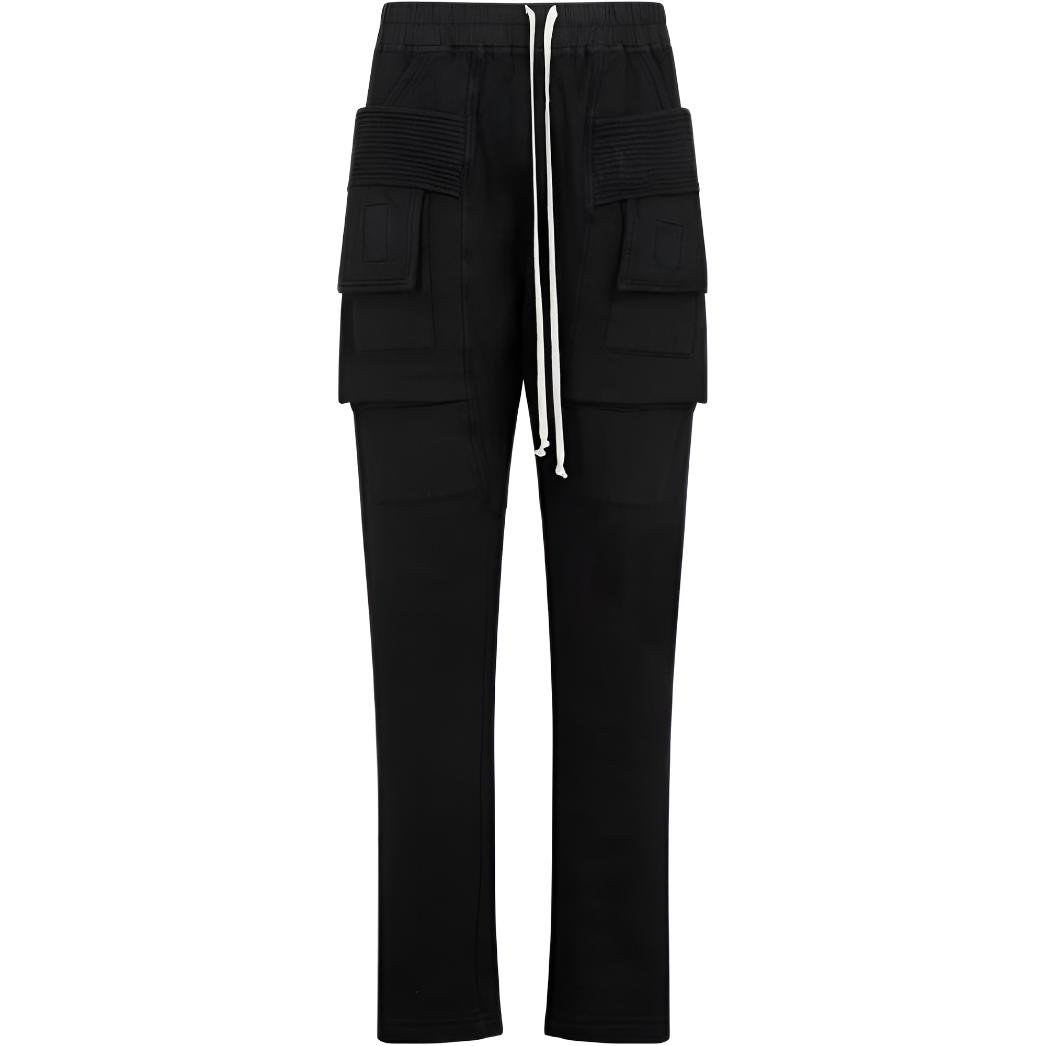 Rick Owens DRKSHDW  Black Loose-Fit Solid Lace-Up Cargo Pants DU02C5376F-09