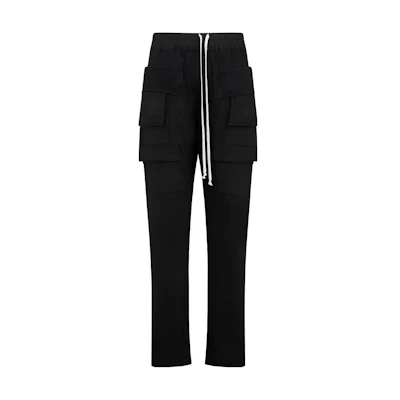 Rick Owens DRKSHDW Black Loose-Fit Solid Lace-Up Cargo Pants DU02C5376F-09
