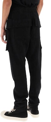 Rick Owens DRKSHDW Seluar Kargo Hitam Longgar dengan Tali Kasut. DU02C5376F-09 Shop Rick Owens DRKSHDW Seluar Kargo Hitam Longgar dengan Tali Kasut. DU02C5376F-09